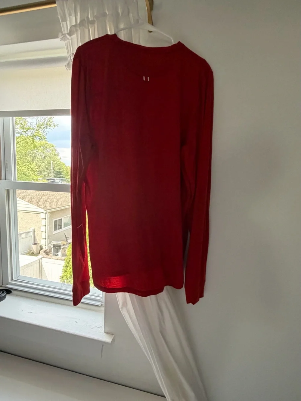 Tracksmith orange red Men's Crew Neck Shirt - Picture 7 of 8